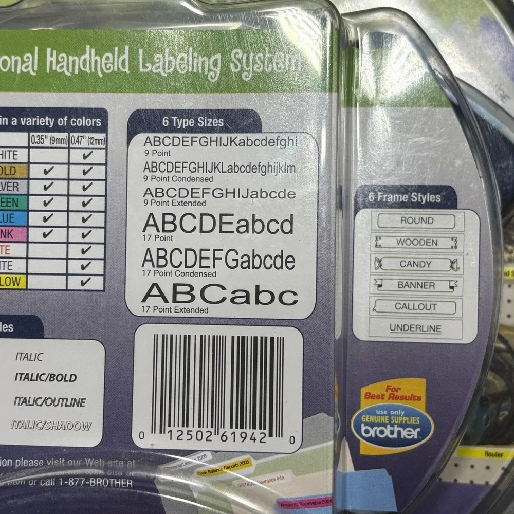 BRAND NEW Brother P-Touch PT-70BM Handheld Label Thermal Printer‎ Personal - Picture 8 of 9